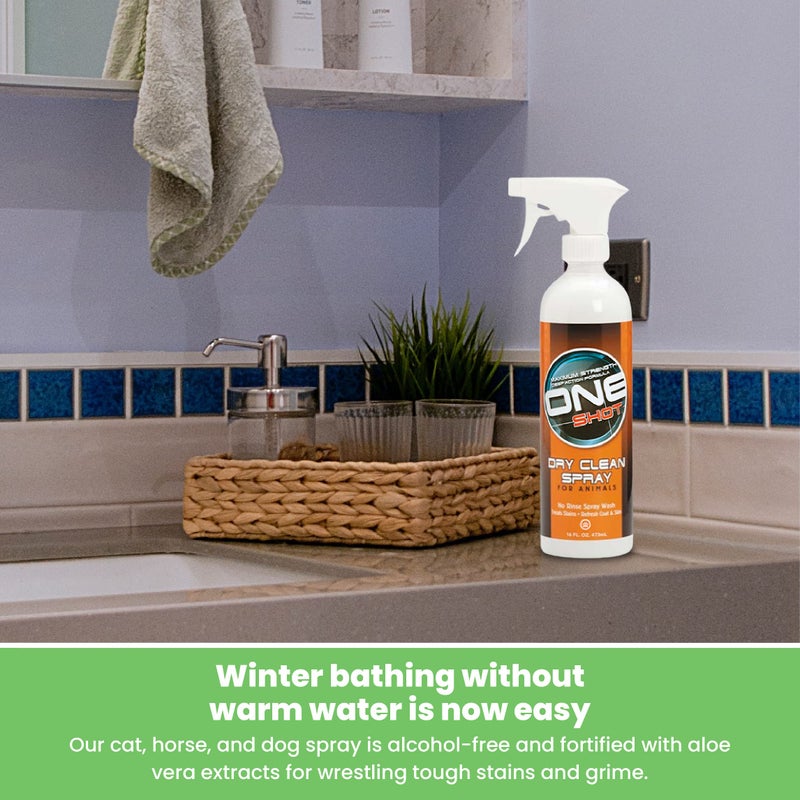 Best Shot One Shot Dry Clean Spray, Alcohol-Free Formula, Waterless Shampoo Spray for Pets, Safe for Dogs, Cats, and Horses, 16 Oz. - Image 5